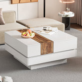 Bellemave® Square Coffee Table with Sliding Table Top with Hidden Storage Compartment - Bellemave